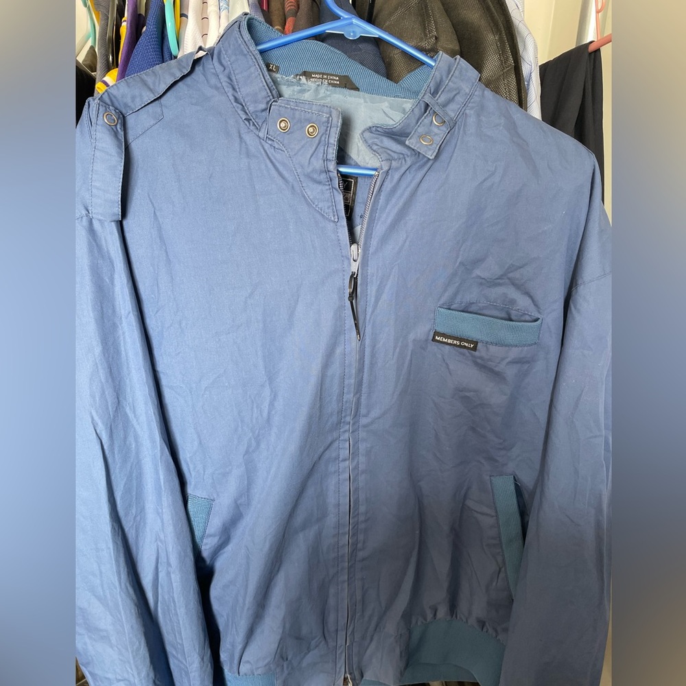 Vintage Members Only Bomber Racer Jacket Men's XL Casual Full Zip